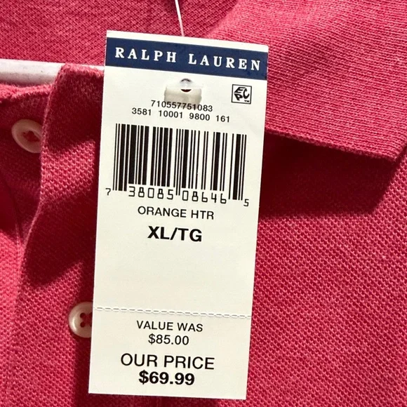 Polo by Ralph Lauren Men's Raspberry Pink Short-Sleeve Polo - Picture 3 of 8